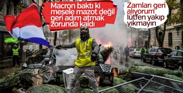 Fransa hükümetinden bir geri adım daha