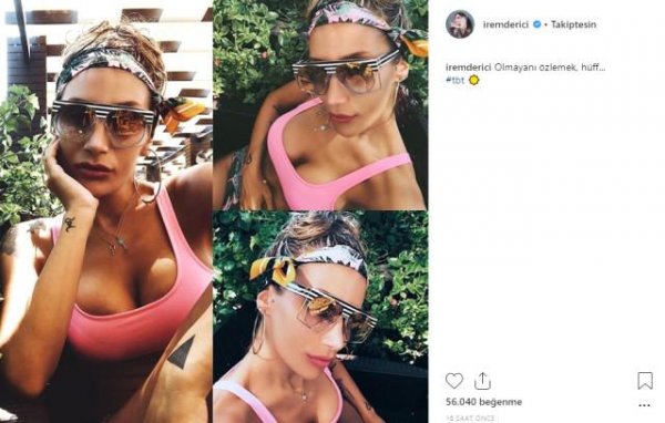 İrem Derici yeni göğüslerini gösterdi