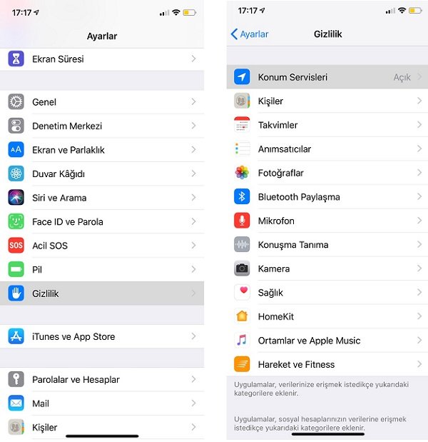 Uygulamaların konumunuzu izlemesi nasıl engellenir