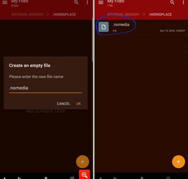 Android'deki dosyaları ve klasörleri gizleme yöntemi