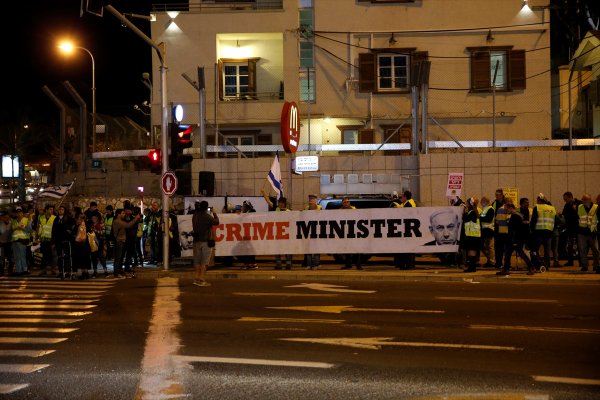 a İsrail'de Sarı Yelekliler protestosu