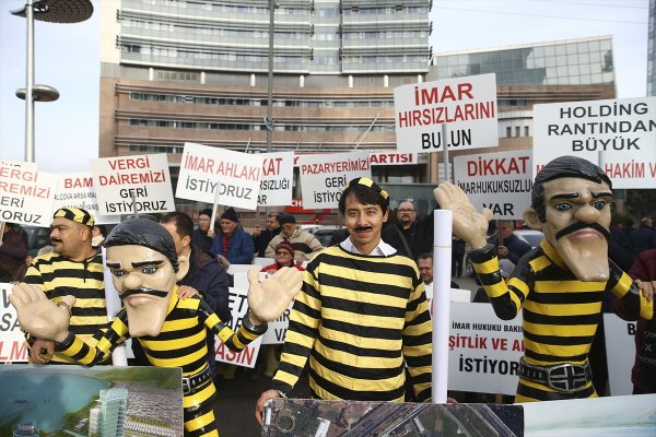 a CHP Genel Merkezi önünde eylem