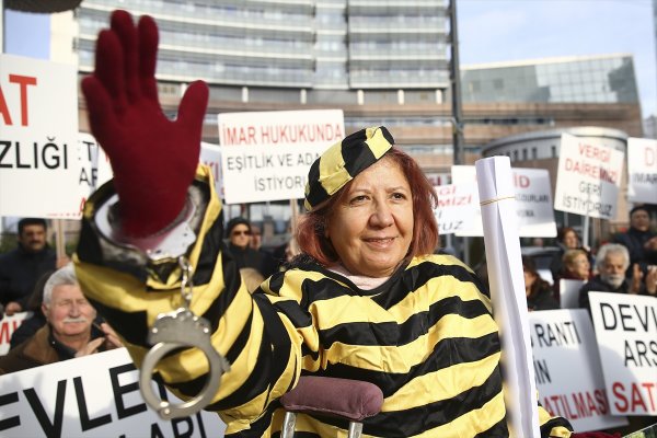 a CHP Genel Merkezi önünde eylem
