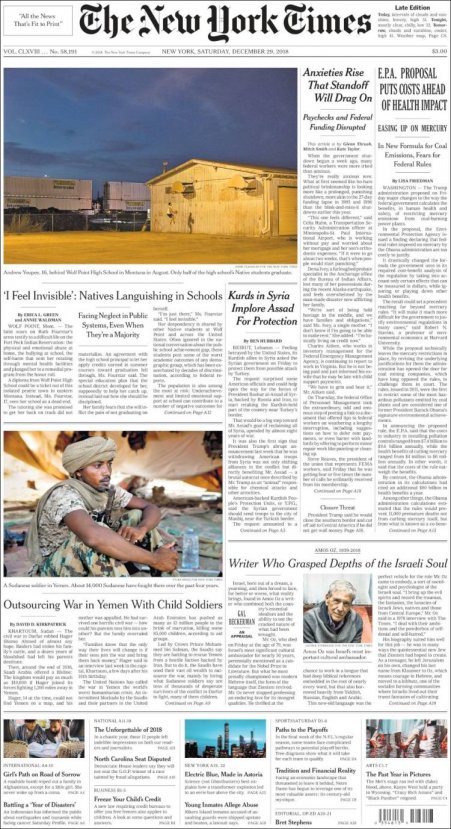 Dünya manşetlerinde hafta sonu