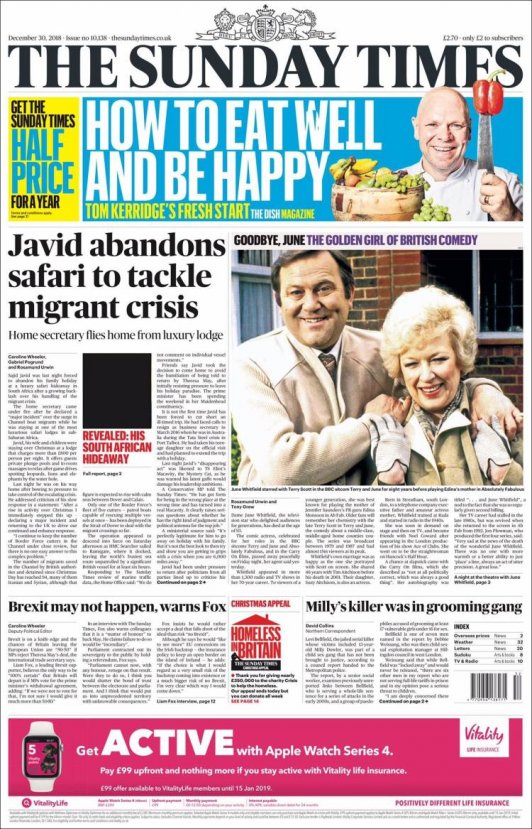 Dünyadan pazar manşetleri