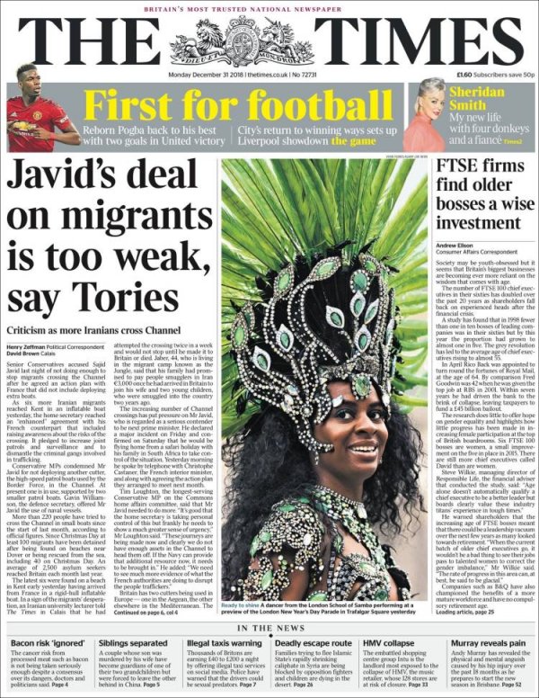 2018’in son gününde dünya manşetleri