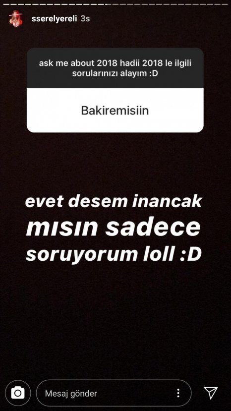 Serel Yereli'den bakirelik itirafı