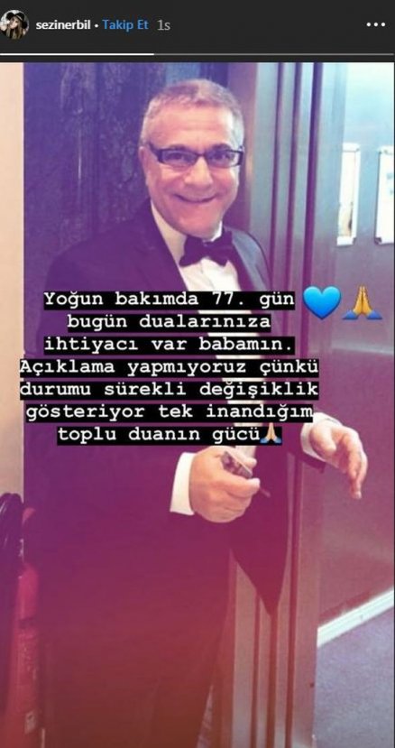 Sezin Erbil babası için dua istedi