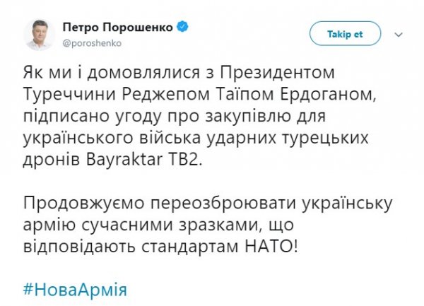 Ukrayna Türkiye'den 12 İHA alacak