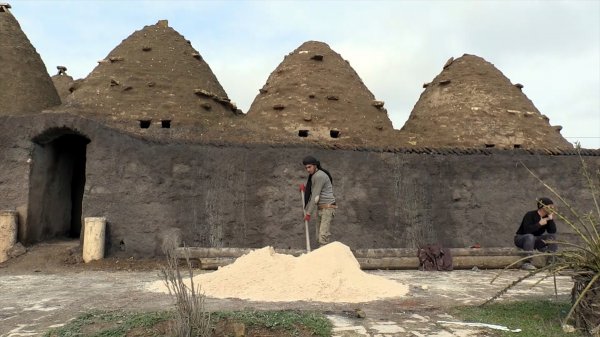 a Harran'ın konik kubbeli evlerine bakım