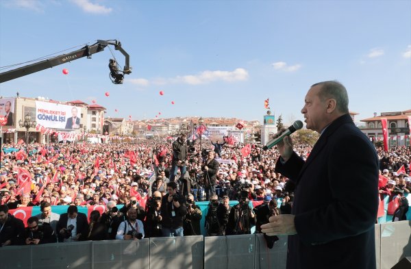 a Ankara'da Recep Tayyip Erdoğan coşkusu