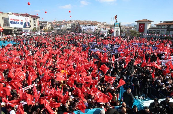 a Ankara'da Recep Tayyip Erdoğan coşkusu