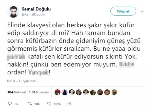 Kemal Doğulu ağır küfürler etti