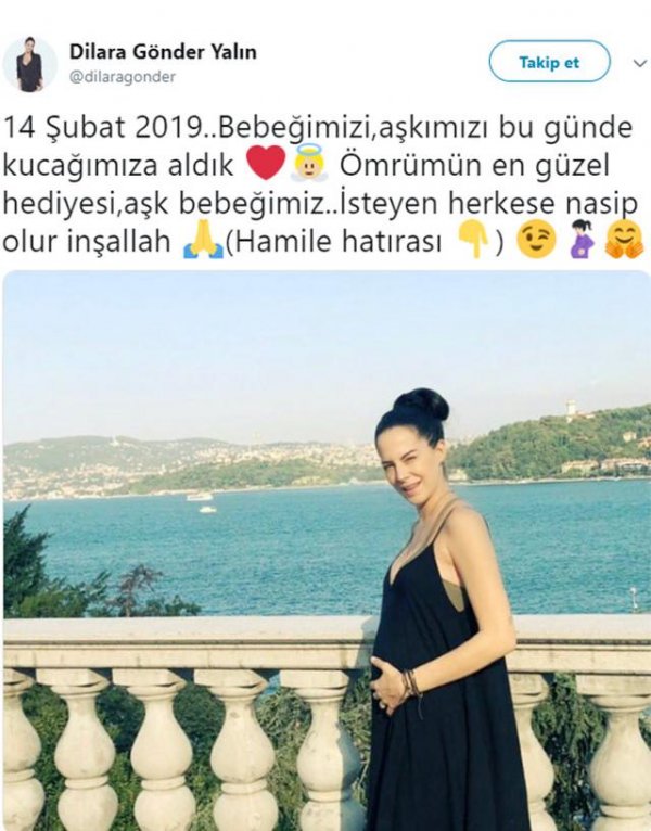 Dilara Gönder Yalın anne oldu