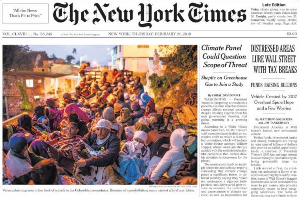 Dünya gazetelerinde günün başlıkları