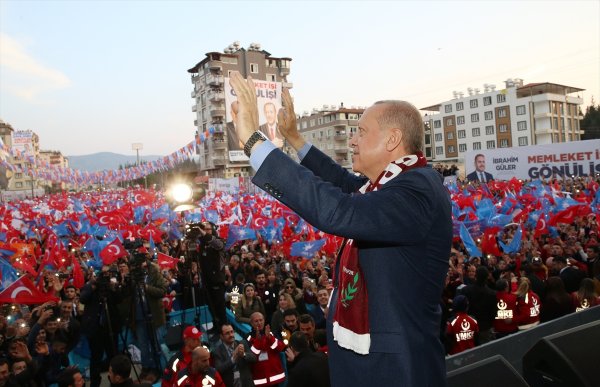 a Cumhurbaşkanı Erdoğan Hatay'da mitinge katıldı