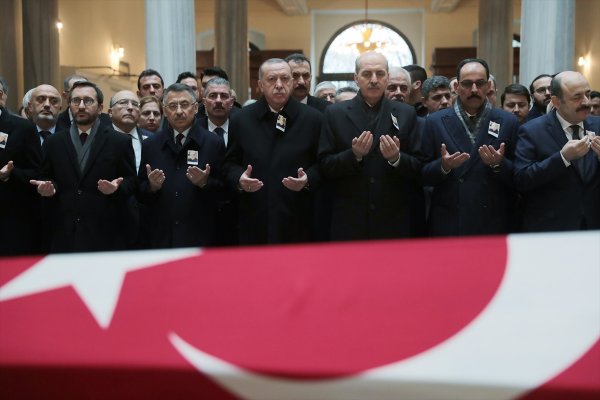 a Cumhurbaşkanı Erdoğan, Kemal Karpat'ın cenaze töreninde