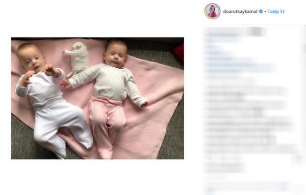 Doğa Rutkay ikizlerinin fotoğrafını paylaştı