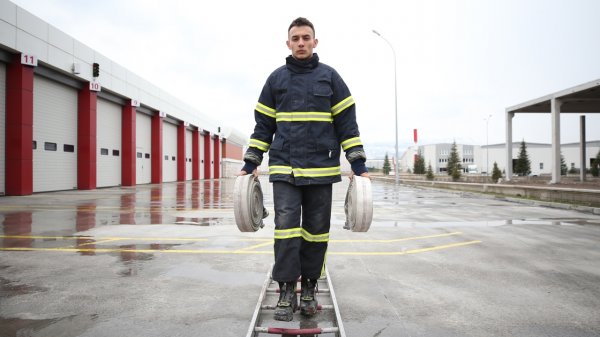 a Olimpiyat hedefine itfaiye parkurunda hazırlanıyor