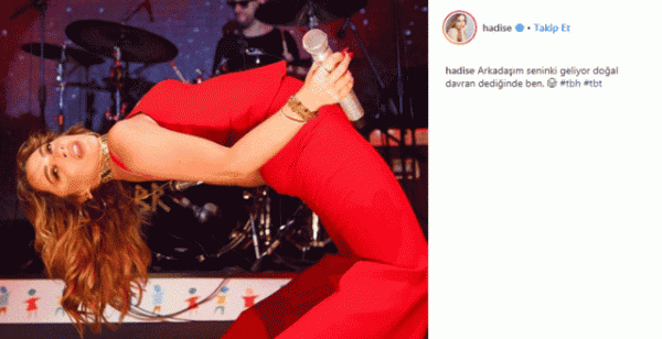 Hadise yine espri yaptı