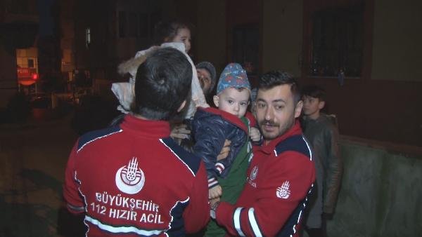 Yangında 4'ü çocuk 12 kişiyi itfaiye kurtardı