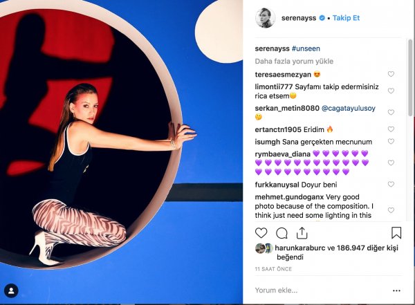 Serenay Sarıkaya görülmemiş pozlarını gösterdi