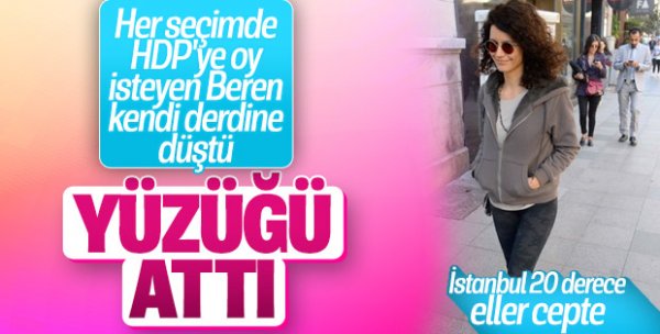 Beren Saat ellerini cebinden çıkardı