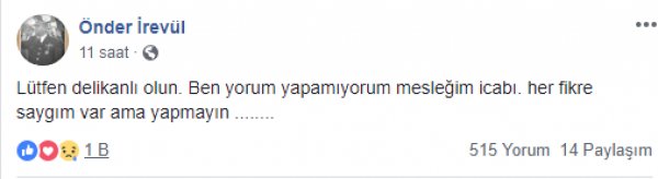 Albay İrevül'ün tepkisine destek geldi