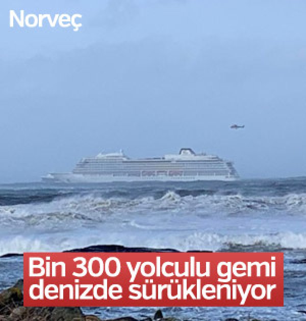 Norveç'te sürüklenen geminin içinden görüntüler