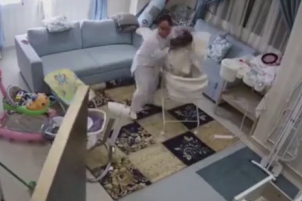 Çöken tavandan bebeği kurtaran hizmetçi