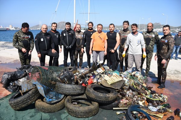 a Bodrum'da denizden çıkanlar hayrete düşürdü