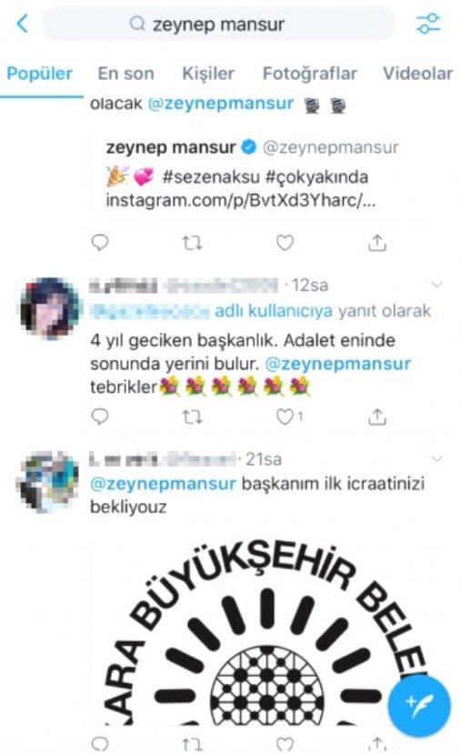 Zeynep Mansur'un Mansur Yavaş tepkisi