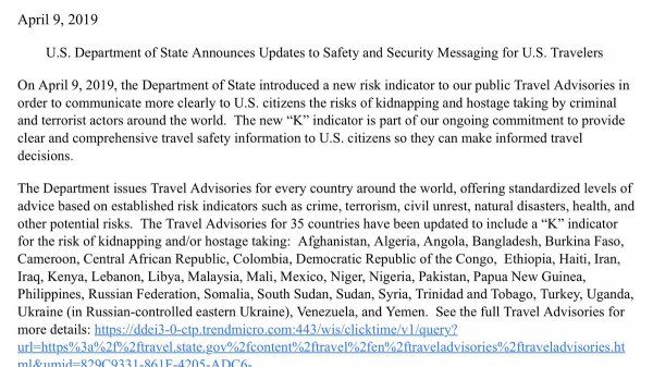 ABD yine seyahat uyarısı yaptı