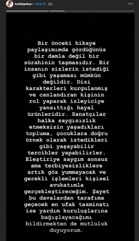 Kubilay Aka takipçi mesajını ifşa etti