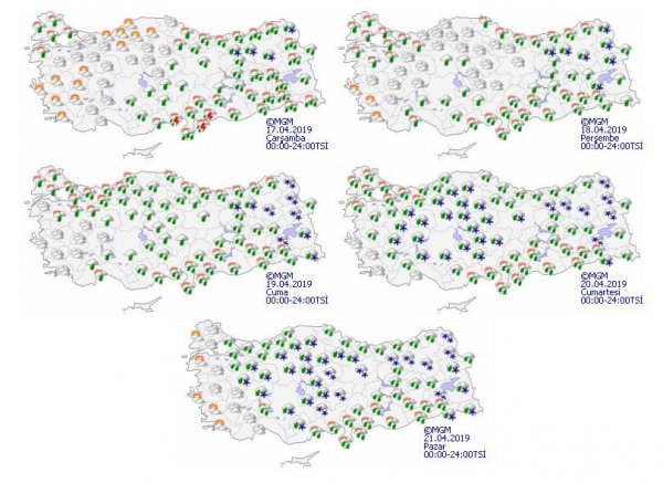 Soğuk, yağışlı ve karla karışık yağmurlu hava bekleniyor
