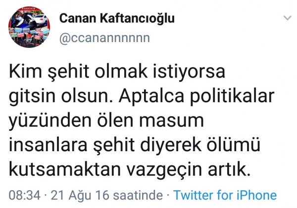 Canan Kaftancıoğlu şehitlerimize sessiz kaldı