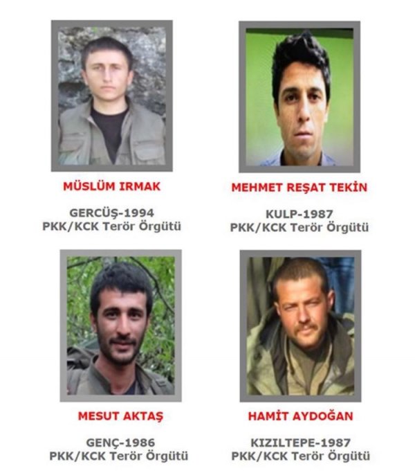Dün öldürülen teröristlerden 4'ü gri listede