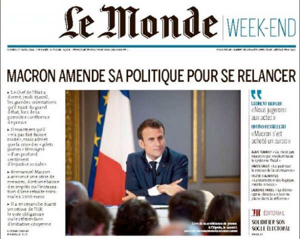 Dünya manşetlerinde hafta sonu