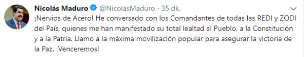 Maduro'dan darbe girişimi ile ilgili ilk açıklama