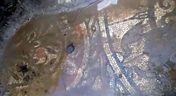 i Kaçak kazıda zemin mozaiği bulundu