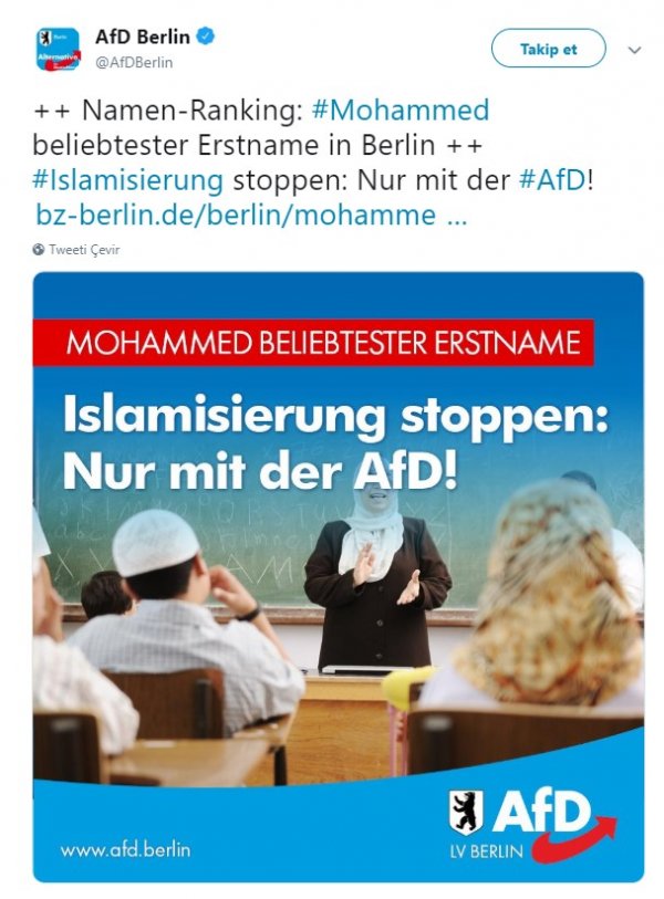 Muhammed isminin popülerliği Almanları korkuttu