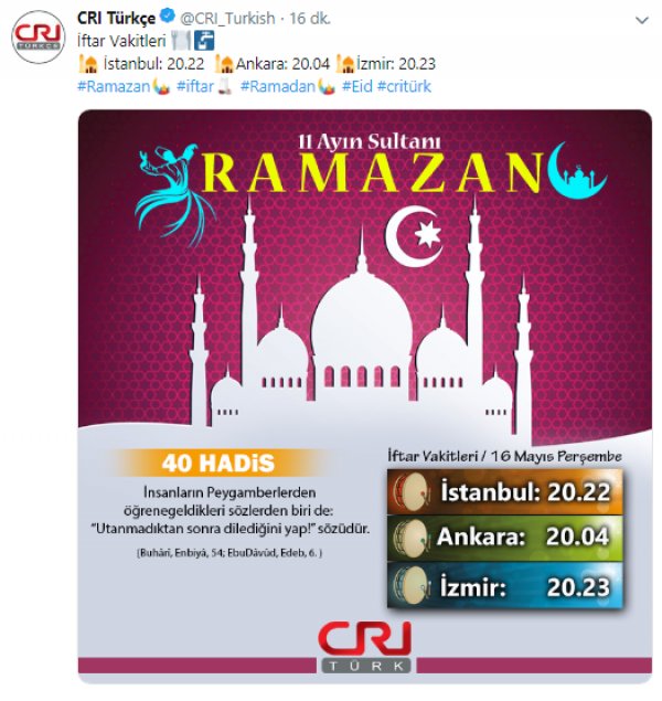 Çinliler Türkçe haber servisiyle İslam dostu görüntüsü veriyor