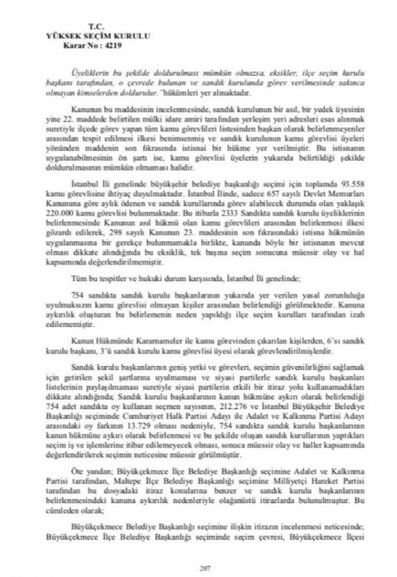 YSK'nın gerekçeli kararından detaylar