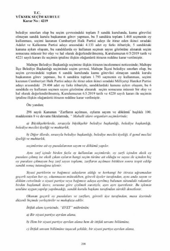 YSK'nın gerekçeli kararından detaylar