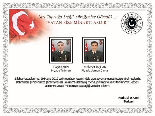 Pençe Harekatı'nda şehit olan askerlerin kimlikleri belli oldu