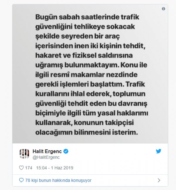 Trafikte Halit Ergenç'e saldırdılar