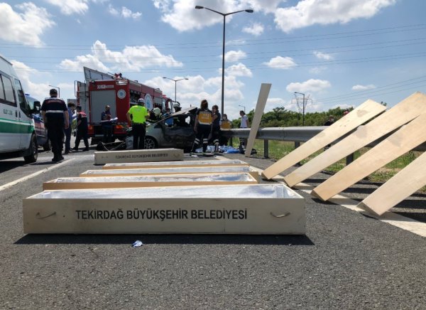 i Tekirdağ'daki kazada ölen 5 kişinin kimlikleri belli oldu