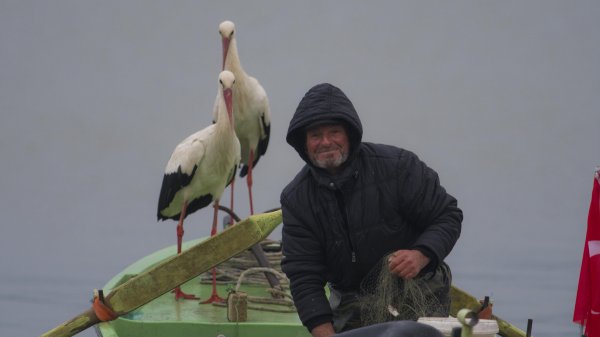 8 yıldır Adem Amca'yı ziyaret eden leylek bu yıl eşiyle geldi