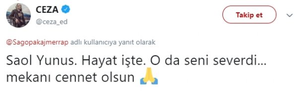 Sagopa, Ceza'ya sadece başsağlığı diledi