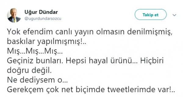 Uğur Dündar'ın moderatörlükten vazgeçme sebebi